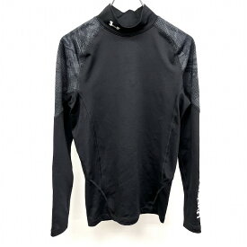 【中古】アンダーアーマー UNDER ARMOUR コンプレッション Tシャツ 長袖 ポリエステル×ポリウレタン M 黒 ブラック×グレー メンズ(レディース？)