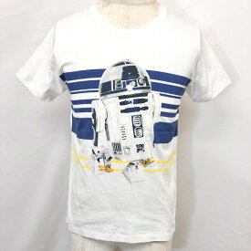【中古】graniph × STAR WARS グラニフ×スターウォーズ SS メンズ Tシャツ カットソー R2-D2 イラスト プリント 丸首 半袖 綿100% ホワイト 白