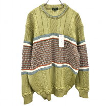 楽天市場】グリーン 緑（柄ボーダー）（ニット・セーター｜トップス  