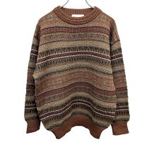 楽天市場】グリーン 緑（柄ボーダー）（ニット・セーター｜トップス  