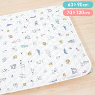 防水キルトパッド 70×120cm/60×90cm 北欧アニマル ベビー レギュラーサイズ/ミニサイズ 吸水加工 四隅…