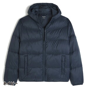 �z���X�^�[ �����Y �t�[�h�t���ȃp�t�@�[�W���P�b�g Hollister Hooded Puffer Jacket �����|�C���g���S 3�J���[�F�u���b�N�A�l�C�r�[�A�x�[�W���^��
