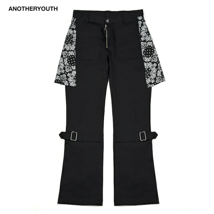 楽天市場】ANOTHERYOUTH (アナザーユース) PAISLEY STRAP PANTS (BLACK 