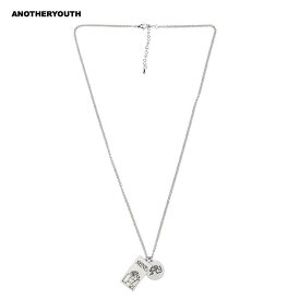 [最大90%OFF SALE] ANOTHERYOUTH (アナザーユース) 2 PENDANT NECKLACE (SILVER) [チェーン ネックレス ペンダント ダブルチャーム ロゴ ブランド メンズ レディース ユニセックス UNISEX] [シルバー]