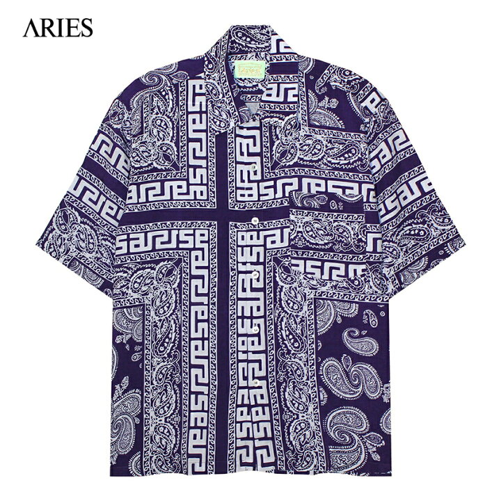 楽天市場】ARIES (アリーズ アリエス) BANDANA PRINT HAWAIIAN SHIRT  