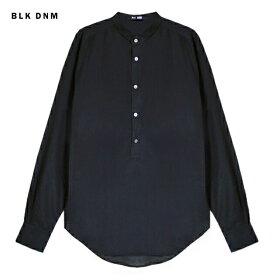 [最大90%OFF SALE] BLK DNM (ブラック デニム) SHIRT 8 (BLACK) [ヘンリーネックシャツ シアーシャツ シルクシャツ シースルー ブランド メンズ レディース ユニセックス] [ブラック]