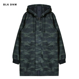 BLK DNM (ブラック デニム) PARKA 3 (GREEN CAMO) [ロングコート アウター ジャケット モッズ ミリタリー カモフラージュ ブランド メンズ レディース ユニセックス] [グリーン]