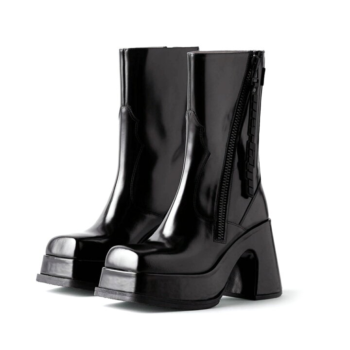 楽天市場】EYTYS | VERTIGO BOOTS (BLACK) レザーブーツ ジップアップ 