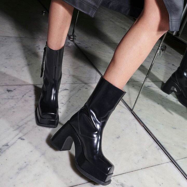 楽天市場】EYTYS | VERTIGO BOOTS (BLACK) レザーブーツ ジップアップ 