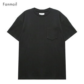 FANMAIL (ファンメール) CUFF T-SHIRT (BLACK) [無地 プレーン Tシャツ カットソー オーガニックコットン メンズ レディース ユニセックス] [ブラック]