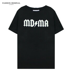 FASHION CRIMINAL LONDON (ファッション クリミナル ロンドン) GLOW IN THE DARK TEE (BLACK) [MDMA Tシャツ カットソー ロゴ グラフィック ブランド メンズ レディース ユニセックス] [ブラック]