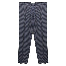 HARMONY (ハーモニー) PERRY TROUSER (NAVY/WHITE STRIPE) [スラックス トラウザー パンツ ピンストライプ メンズ レディース ユニセックス] [ネイビー/ホワイト ストライプ]