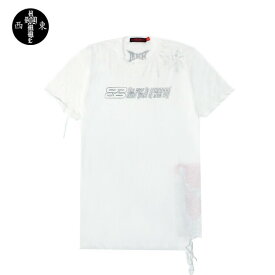 HOMME BOY (オム ボーイ) TEE. 22B ‘69’ DISTRESSED (WHITE) [Tシャツ カットソー ロゴ ダメージ ヴィンテージ メンズ レディース ユニセックス] [ホワイト]