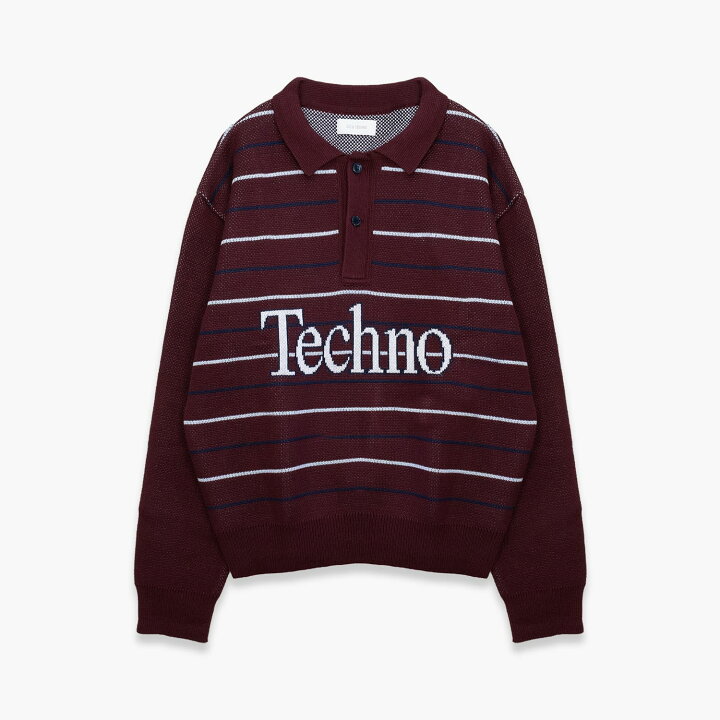 楽天市場】ICE & TECHNO | TECHNO LOGOTYPE GAME KNIT (BURGUNDY) 長袖 