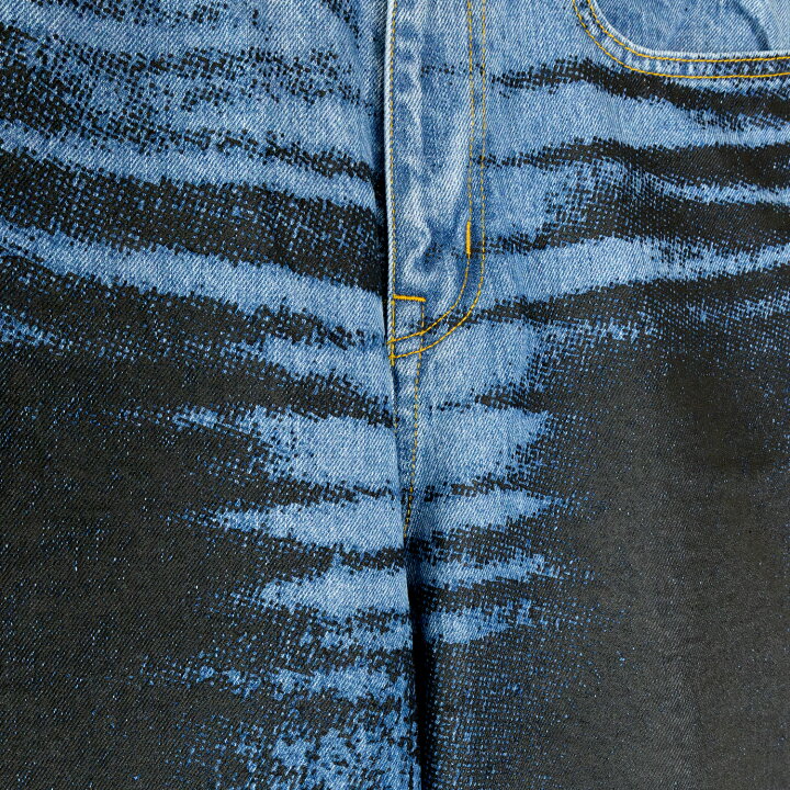 楽天市場】ICE & TECHNO | PRINTED WHISKER DENIM (BLUE) デニムパンツ 