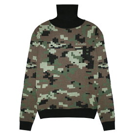 [最大90%OFF SALE] ICE & TECHNO (アイス アンド テクノ) DIGITAL CAMO HIGH NECK SWEATER (REGULAR) [ニット セーター ハイネック タートルネック ブランド メンズ レディース ユニセックス] [ブラック カモ]