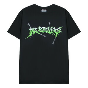KEN REBEL | REBELIFE TEE (BLACK/GREEM) T�V���c ���S �O���t�B�b�N �g�b�v�X �����Y �u���b�N �O���[��