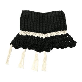 [最大90%OFF SALE] NASHE HALLIE (ナシェ) HANDMADE CROCHET PLASTRON (BLACK) [付け襟 胸飾り クロシェ ニット レース ネックウォーマー モード メンズ レディース ユニセックス] [ブラック]