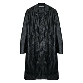 NASHE HALLIE (ナシェ) OUR COAT (BLACK) [レザーコート トレンチコート アウター モード ブランド メンズ レディース ユニセックス] [ブラック]