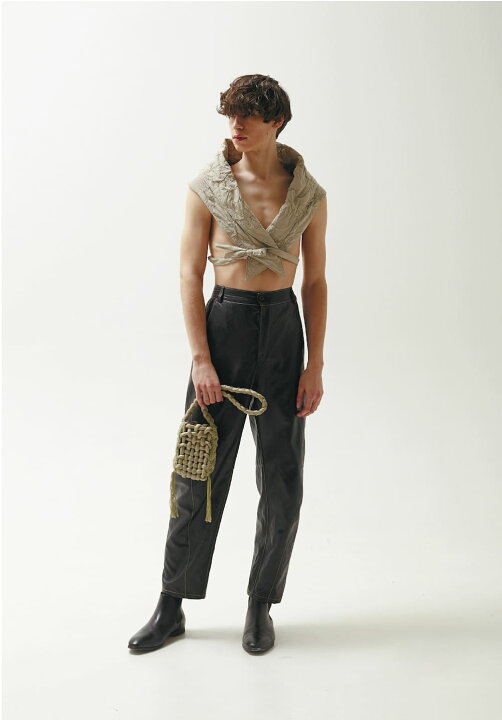 楽天市場】NASHE HALLIE (ナシェ) OUR PANTS (BLACK) [レザーパンツ 