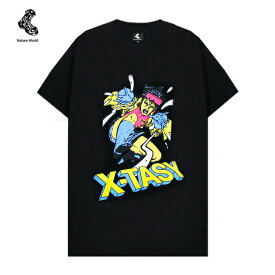 NATURE WORLD (ネイチャー ワールド) X-TASY TEE (BLACK) [Tシャツ カットソー ロゴ グラフィック ブランド メンズ レディース ユニセックス] [ブラック]