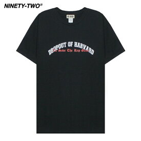NINETY-TWO (ナインティ ツー) COLLAGE DROPOUT TEE (BLACK) [Tシャツ カットソー ロゴ メンズ レディース ユニセックス] [ブラック]