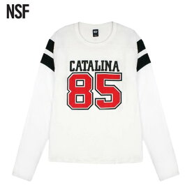 NSF CLOTHING (エヌエスエフ) RUSTY (BLACK/WHITE) [ロングスリーブ Tシャツ ロンT ナンバリング ロゴ メンズ レディース ユニセックス] [ブラック/ホワイト]
