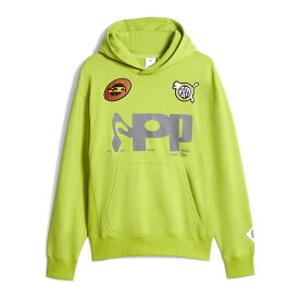 [最大90%OFF SALE] PUMA × P.A.M. / PERKS AND MINI (プーマ × パム ) PUMA × P.A.M. GRAPHIC HOODIE (TART APPLE) [PAM プルオーバーフーディ パーカー サッカー フットボール ロゴ コラボ ブランド メンズ レディース ユニセックス] [ライト グリーン]