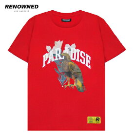 [最大90%OFF SALE] RENOWNED LA (リナウンド) PARADISE EAGLE TEE (RED) [Tシャツ カットソー ロゴ グラフィック ブランド メンズ レディース ユニセックス] [レッド]