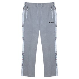 ROGIC (ロジック) SIDE LINE PAISLEY TRACK PANTS (GREY/PAISLEY) [スウェットパンツ トラックパンツ ジャージ バンダナ ペイズリー ロゴ メンズ レディース ユニセックス] [グレー]