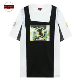 BROKEN CROSS (ブロークン クロス) SPACE TEE (WHITE/BLACK) [Tシャツ カットソー ロゴ メンズ レディース ユニセックス] [ホワイト/ブラック]