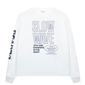 SECOND LAYER (セカンド レイヤー) SPIRAL LONG SLEEVE T-SHIRT (WHITE) [ロングスリーブ Tシャツ ロンT ロゴ グラフィック ブランド メンズ レディース ユニセックス] [ホワイト]