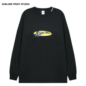 [最大90%OFF SALE] SUBLIME PRINT STUDIO (サブライム プリント ステューディオ) SUBLIME WARP LOGO LS T-SHIRT (BLACK) [ロングスリーブ Tシャツ ロンT ロゴ メンズ レディース ユニセックス] [ブラック]