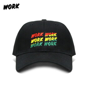 WORK MERCH (ワーク マーチ) WORK CAP (BLACK) [RIHANNA FENTY リアーナ フェンティ 6パネル キャップ ラスタカラー メンズ レディース ユニセックス] [ブラック]