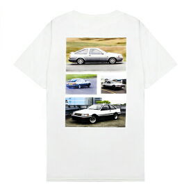 XYLK (シルク) AE86 T-SHIRT (WHITE) [ハチロク Tシャツ カットソー 車 ロゴ グラフィック ブランド メンズ レディース ユニセックス] [ホワイト]