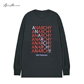 [最大90%OFF SALE] BRIU HOMME (ブリウ オム) NEW THEOLOGY LONGSLEEVE (BLACK) [ロングスリーブ Tシャツ ロンT ロゴ ブランド メンズ レディース ユニセックス] [ブラック]