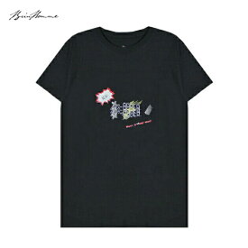BRIU HOMME (ブリウ オム) NEW ORDER T-SHIRT (BLACK) [Tシャツ カットソー ロゴ メンズ レディース ユニセックス] [ブラック]