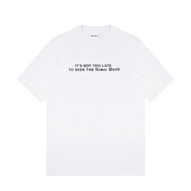 最大90%OFF SALE] MISBHV (ミスビヘイブ) IT'S NOT TOO LATE LONG THICK TEE (WHITE) [ロング丈 Tシャツ カットソー メンズ レディース ユニセックス] [ホワイト]