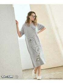 トムとジェリー * une nana cool なめらかふわふわワンピース une nana cool ウンナナクール インナー・ルームウェア その他のインナー・ルームウェア ブラック グレー【送料無料】[Rakuten Fashion]
