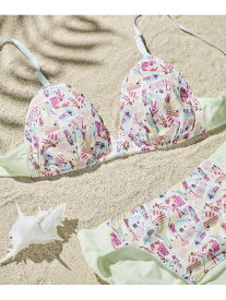 MADE WITH LIBERTY FABRIC 【綿混】ノンワイヤーブラ une nana cool ウンナナクール インナー・ルームウェア ブラジャー グリーン ネイビー ホワイト[Rakuten Fashion]