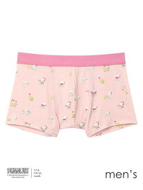 【スヌーピー】PEANUTS * une nana cool メンズボクサーパンツ une nana cool ウンナナクール インナー・ルームウェア ボクサーパンツ・トランクス ピンク[Rakuten Fashion]