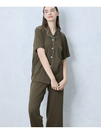 【綿100%】強撚天竺半袖パジャマ MADE WITH LIBERTY FABRIC une nana cool ウンナナクール インナー・ルームウェア パジャマ グリーン オレンジ【送料無料】[Rakuten Fashion]