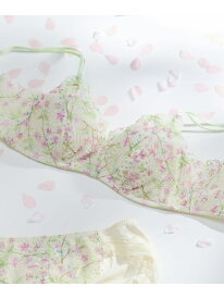 【ノンワイヤーブラ】MADE WITH LIBERTY FABRIC 364レース une nana cool ウンナナクール インナー・ルームウェア ブラジャー ベージュ ピンク[Rakuten Fashion]