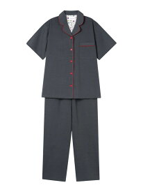 【綿混】アルティメットエアー天竺半袖パジャマ MADE WITH LIBERTY FABRIC une nana cool ウンナナクール インナー・ルームウェア パジャマ ベージュ グレー ネイビー【送料無料】[Rakuten Fashion]