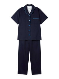 【綿混】半袖パジャマ MADE WITH LIBERTY FABRIC une nana cool ウンナナクール インナー・ルームウェア パジャマ ホワイト ブルー ブラック【送料無料】[Rakuten Fashion]