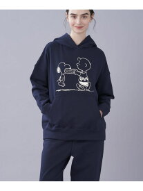 【SALE／20%OFF】【綿100%】PEANUTS * une nana cool 裏毛フーディー une nana cool ウンナナクール インナー・ルームウェア その他のインナー・ルームウェア ネイビー【RBA_E】【送料無料】[Rakuten Fashion]