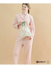 【SALE／20%OFF】MADE WITH シモジマ 【綿100%】開襟ワッフルパジャマ une nana cool ウンナナクール インナー・ルームウェア パジャマ ピンク ベージュ【RBA_E】【送料無料】[Rakuten Fashion]