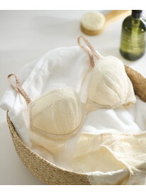 it rains 3/4カップブラジャー une nana cool ウンナナクール インナー・ルームウェア ブラジャー グリーン ホワイト[Rakuten Fashion]