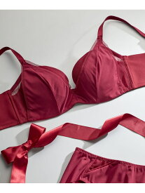 さあ,わたし シンプル 脇高ブラジャー une nana cool ウンナナクール インナー・ルームウェア ブラジャー レッド[Rakuten Fashion]