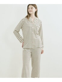 【SALE／20%OFF】【綿100%】コットンボーダーパジャマ MADE WITH LIBERTY FABRIC une nana cool ウンナナクール インナー・ルームウェア パジャマ グリーン イエロー ブラウン【RBA_E】【送料無料】[Rakuten Fashion]